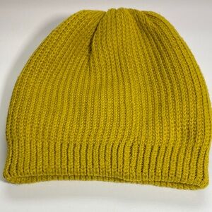 Free People Yellow Knit All Day Every Day Slouchy Beanie